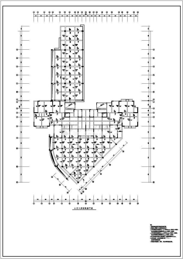 十三层框剪结构住宅结构施工cad图，共二十七张-图二