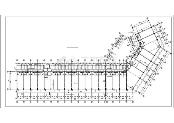 东莞市某工业区4900平米五层砖混结构宿舍楼建筑设计CAD图纸-图二
