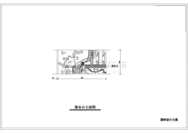 丽江某酒吧装修方案设计cad施工图纸-图二