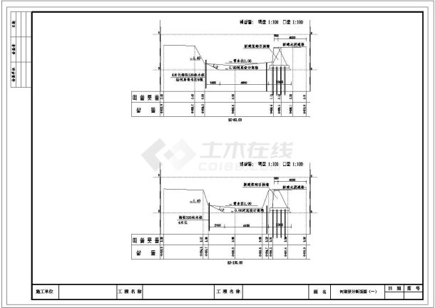 [浙江]河道综合整治工程cad设计施工图-图二