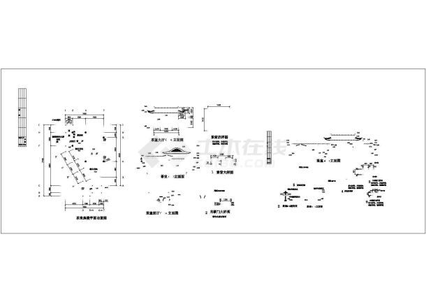 某一层仿古茶室CAD建筑结构施工图-图一