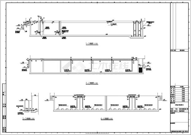 [广东]某6万平方米污水处理厂（CASS工艺）设计cad全套工艺施工图（含设计说明）-图一