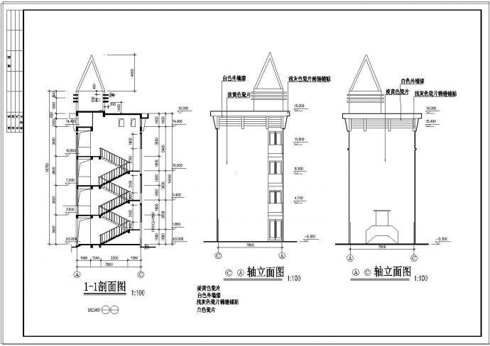某小学教学楼建筑设计CAD方案施工图纸_图1
