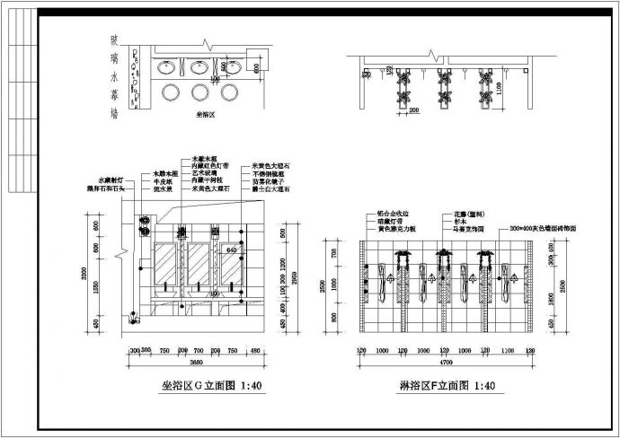 南京某大型桑拿会所全套设计装修cad图(含吊顶布置图)_图1