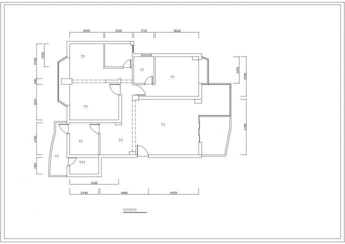 世纪城大户型室内家装设计cad施工图_图1
