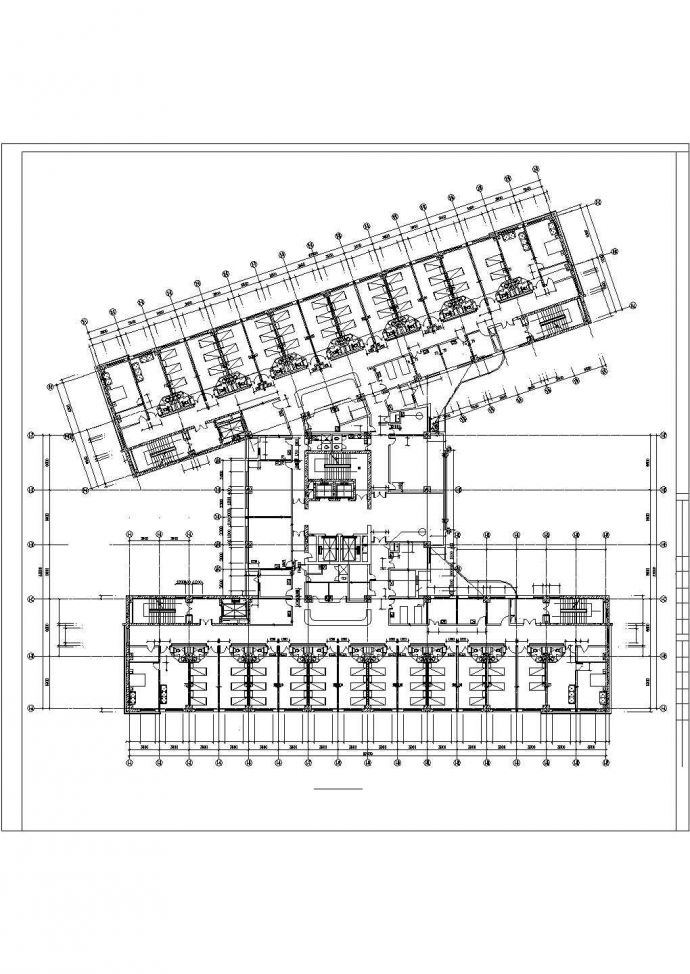 保定市第一中心医院CAD建筑设计施工图平面图_图1