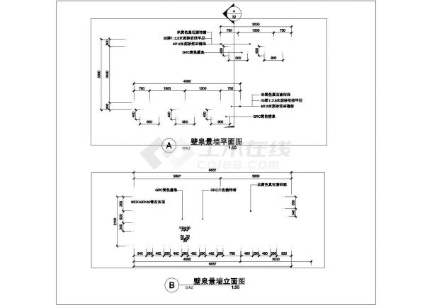 某景观桥CAD结构设计施工详图-图二