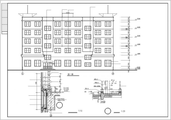 5层办公楼建筑施工平面详图_图1