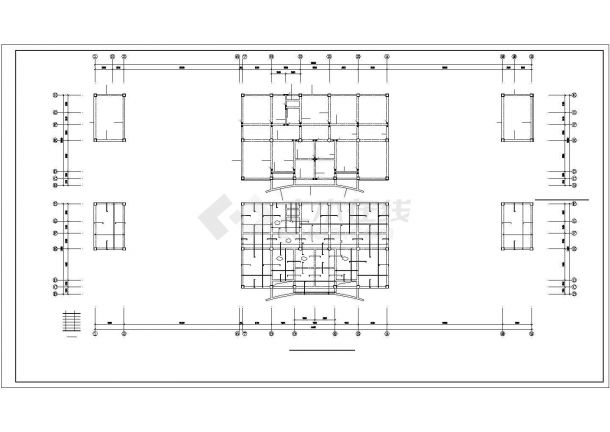 5层框架普通办公楼结构施工cad图，含施工说明-图一