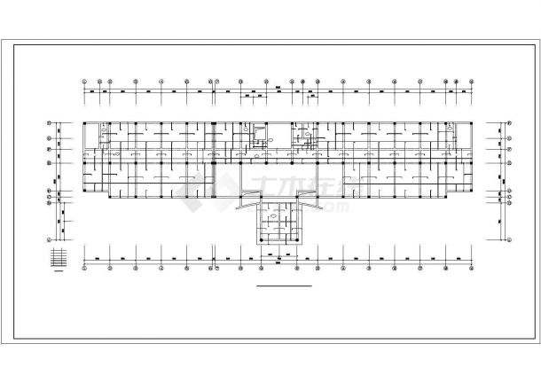 5层框架普通办公楼结构施工cad图，含施工说明-图二