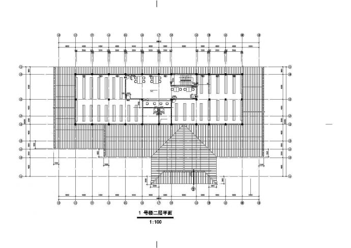 某三层仿古图书馆CAD建筑施工图_图1
