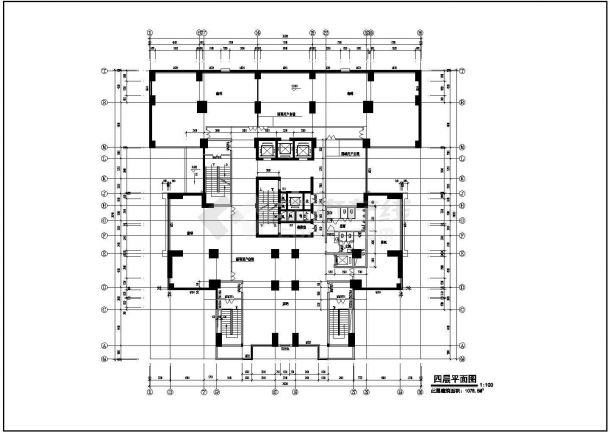 某高层综合楼CAD框架结构设计施工图-图一