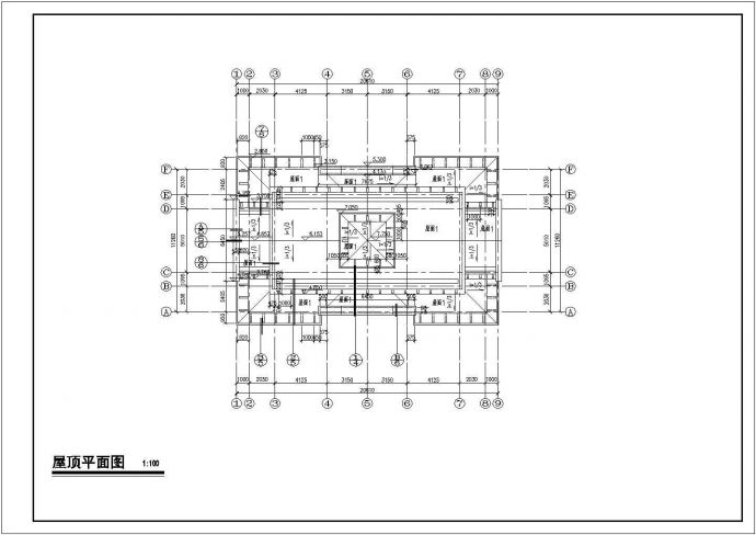 某社区中心绿城CAD建筑设计施工图(经典）_图1