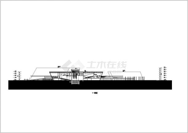 某东莞市民中心工人文化宫CAD建筑设计剖面-图二