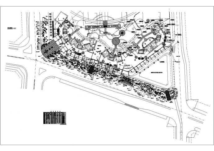 某世纪村总图绿化CAD景观设计图_图1