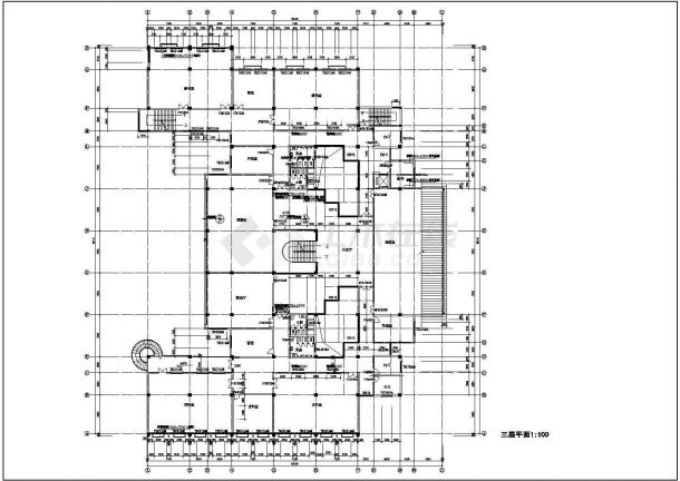 某图书馆CAD建筑设计方案-图一