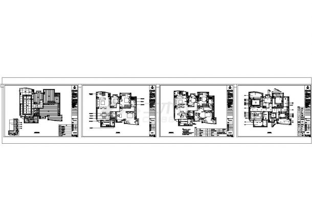 某新中式-3室2厅2卫-富贵天城平面系列CAD建筑设计图纸-图二