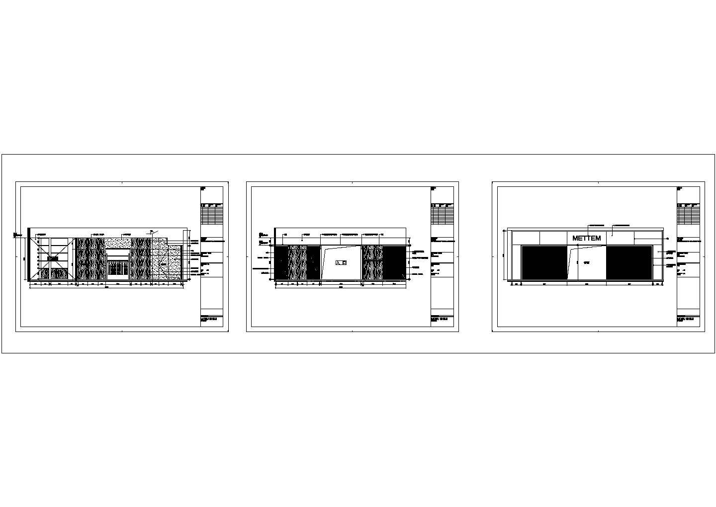 某南京品牌店CAD室内装修设计施工图立面图