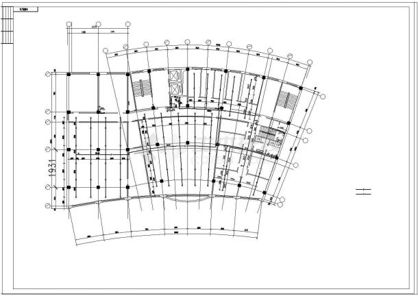 13层弧形办公楼给排水设计图-图二