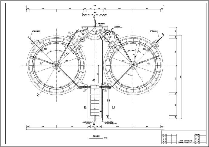 江苏某污水处理厂设计cad全套工艺施工图纸_图1