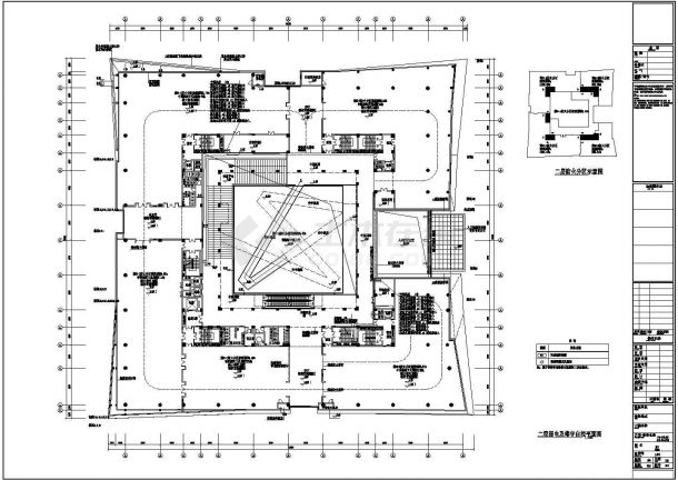 [安徽]某公共场馆全套电气施工设计cad图纸(知名院三馆合一弱电全)-图一
