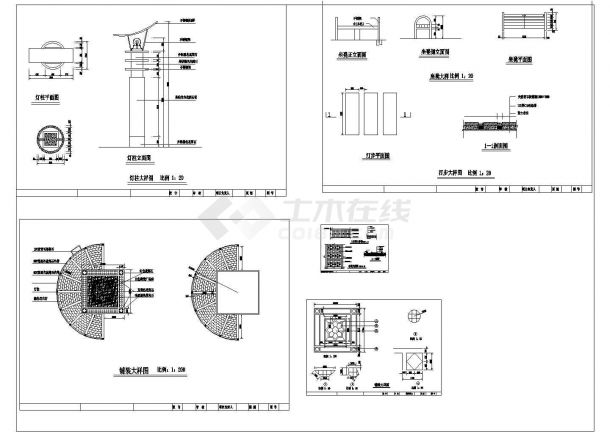 某综合性广场CAD建筑设计全套施工图-图一