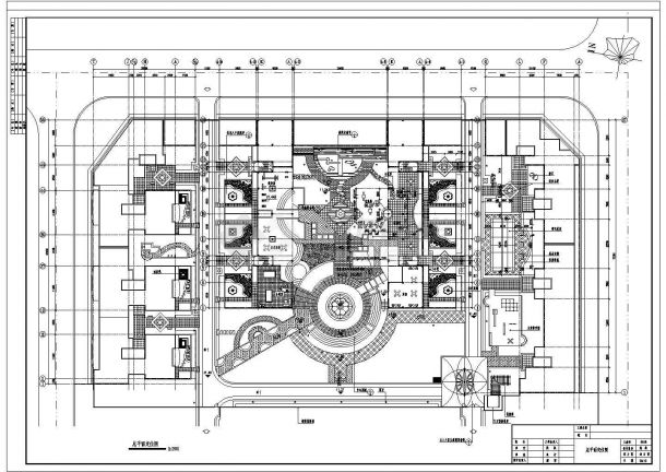 某园林广场CAD建筑设计施工详图-图一