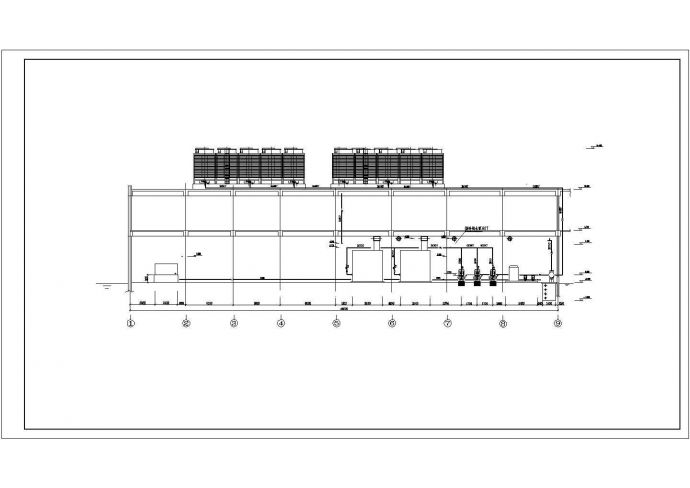 某地区某工程溴化锂机组机房设计参考CAD图_图1