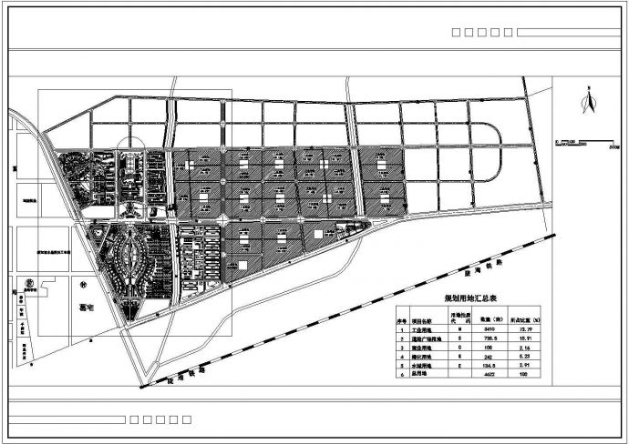 某工业区中心规划平面图_图1