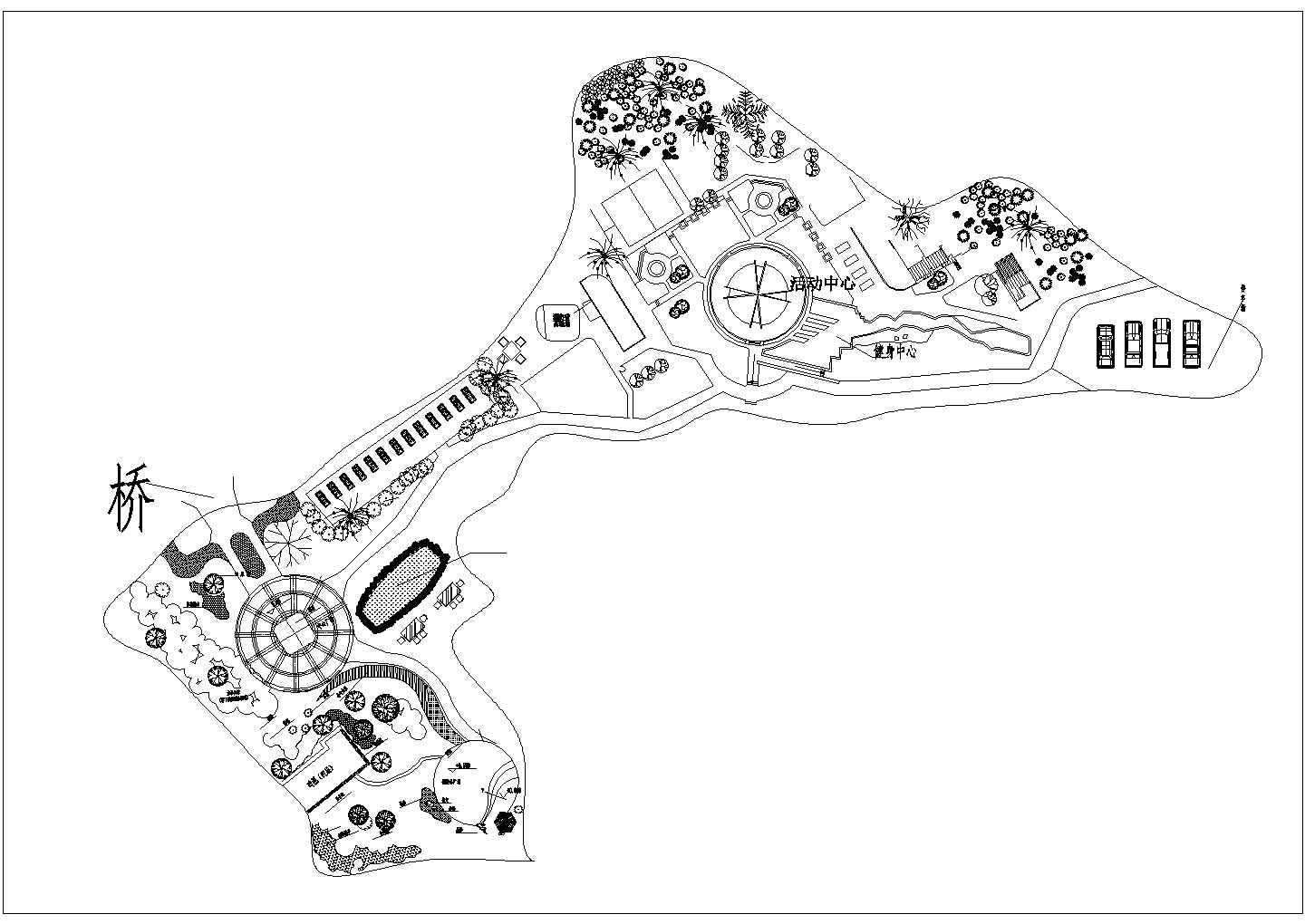 某公园绿化CAD景观施工设计图