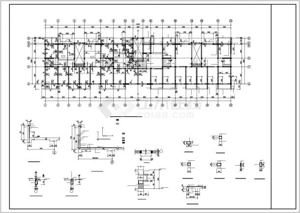 某砖混住宅结构设计CAD参考图-图一