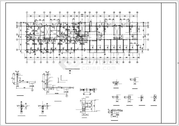 某砖混住宅结构设计CAD参考图-图二