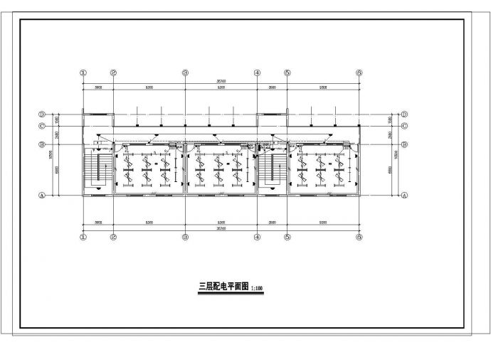 三层中学教学楼电气cad图纸设计_图1