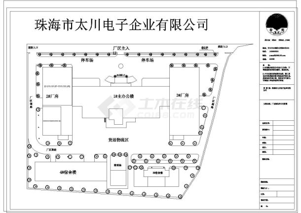 某工厂绿化CAD施工参考详图-图二