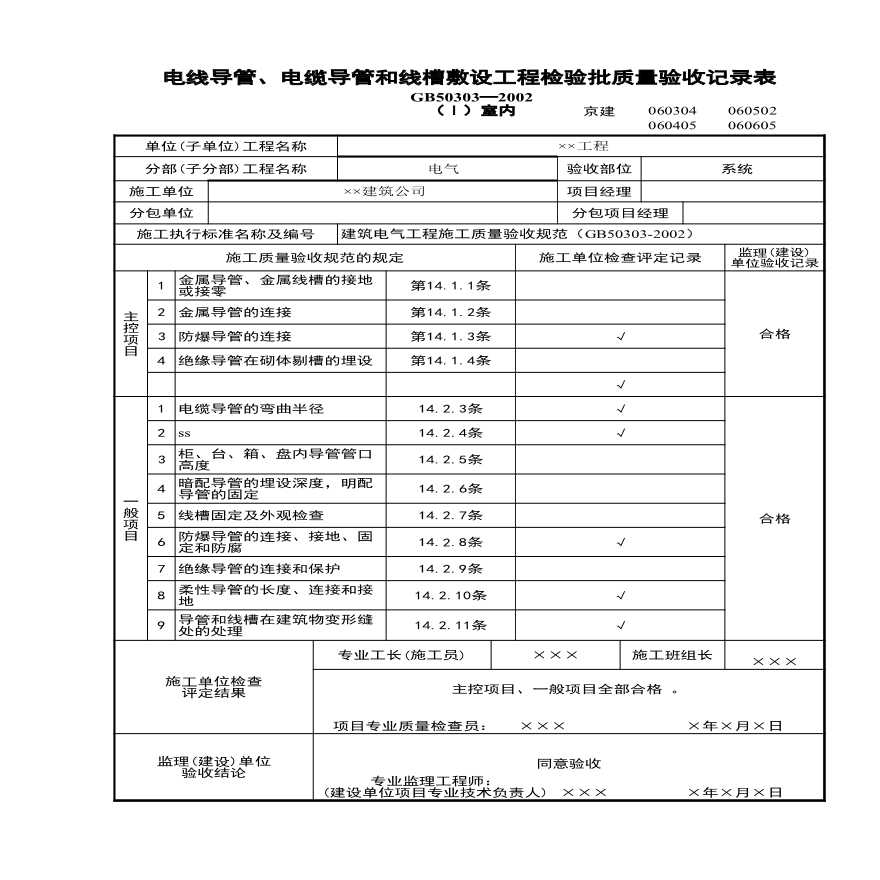 电线导管、电缆导管和线槽敷设工程检验批4.xls-图一