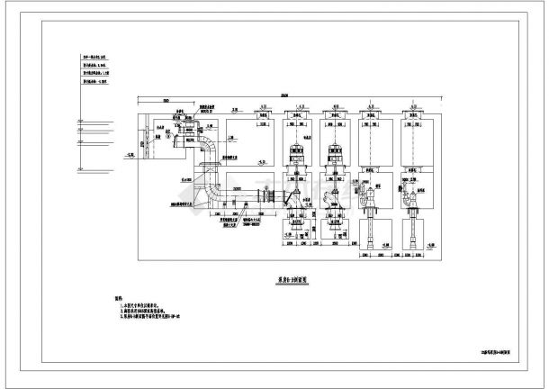 立式混流泵房CAD详图-图二