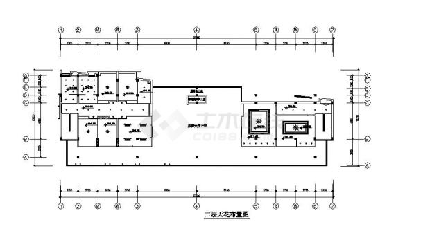售楼部CAD施工平面图-图一