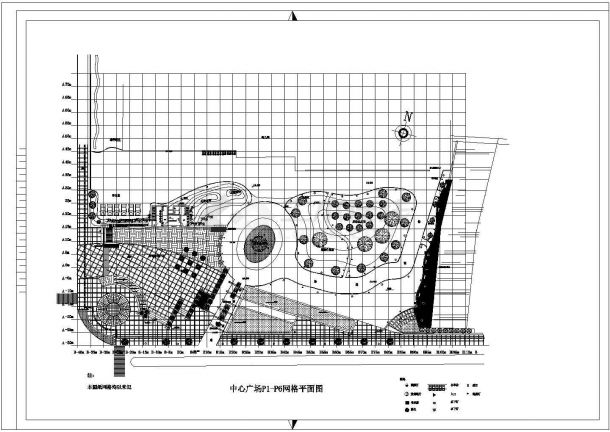 某乡镇中心广场景观建施设计cad图纸-图二