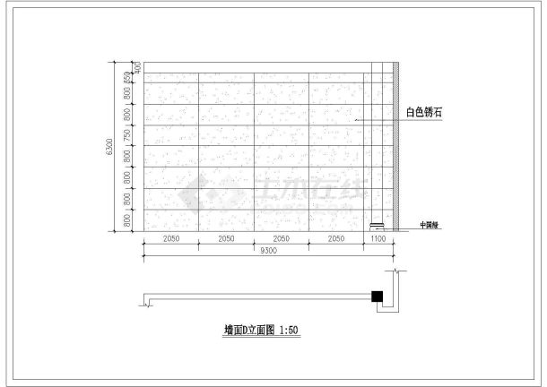 办公室门厅装修平面设计cad施工图纸-图二