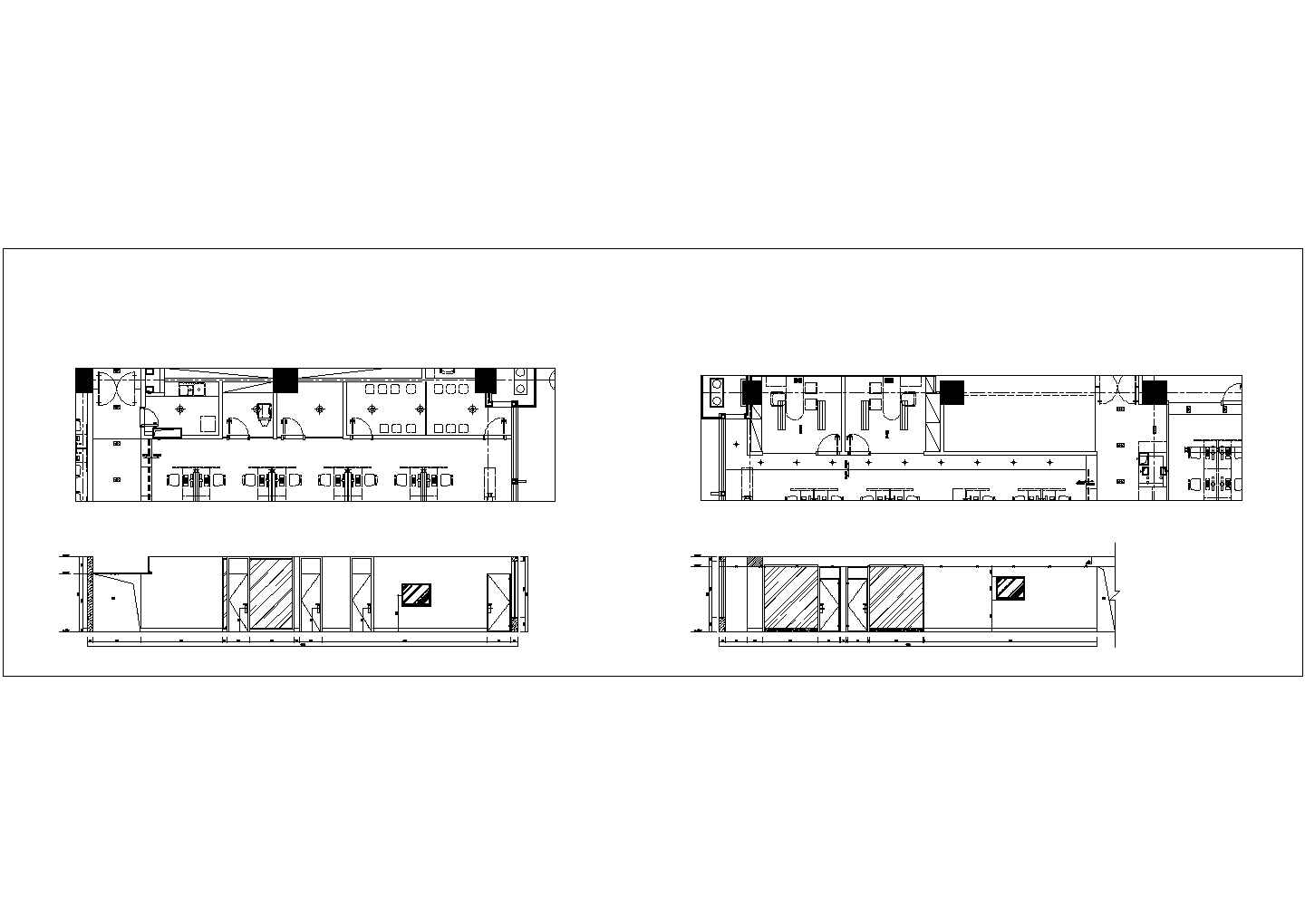 Tony Chi（海华家具深化） 北京 MOMA办公室CAD室内装修设计施工图立面图