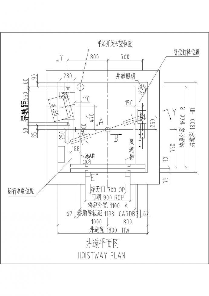 OTIS无机房电梯设计参考CAD详图_图1