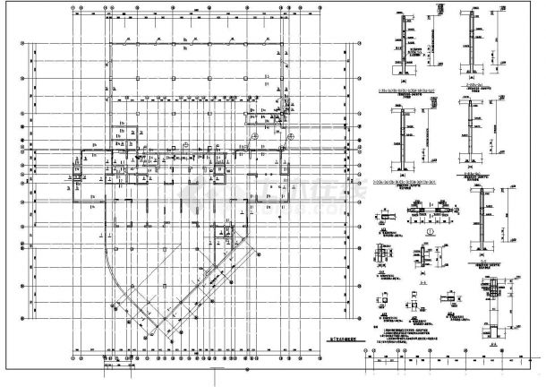 一套十三层框剪结构住宅结构施工详细CAD图纸-图一