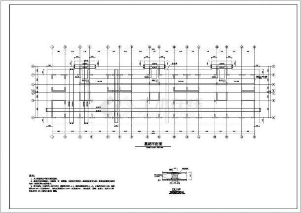 某地上十四层短肢剪力墙结构高层住宅结构施工图纸（标注明细）-图一
