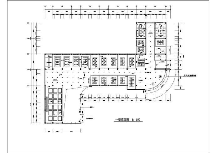 三层办公楼整体装饰装修设计CAD施工图_图1