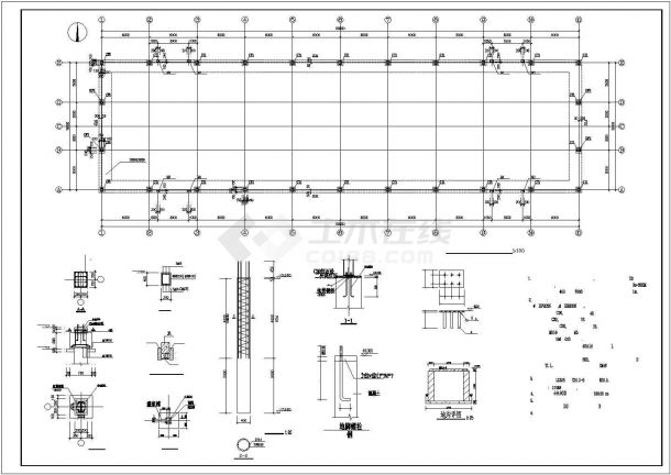 某大型跨门式钢架厂房设计参考布置图-图二