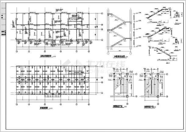 成都幕湖建材有限公司某2层框架办公楼结构CAD图-图一