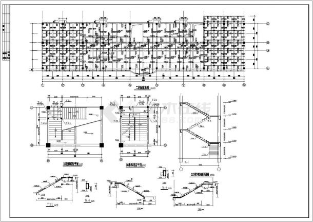 成都幕湖建材有限公司某2层框架办公楼结构CAD图-图二