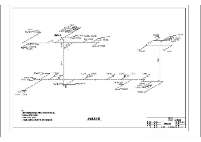 某地区水环热泵施工设计参考cad图_图1