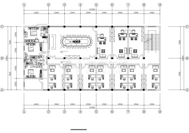 综合楼建筑电气施工建筑设计cad图,共二十三张-图二
