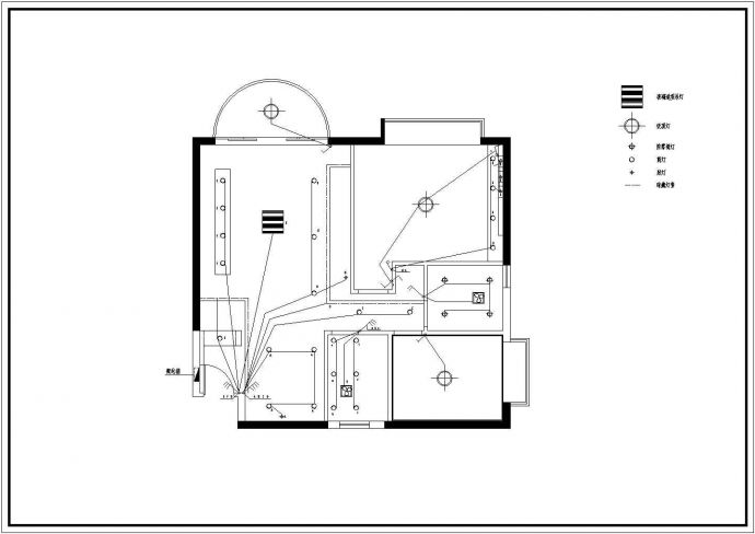 大两居室内家装建筑设计cad施工图_图1